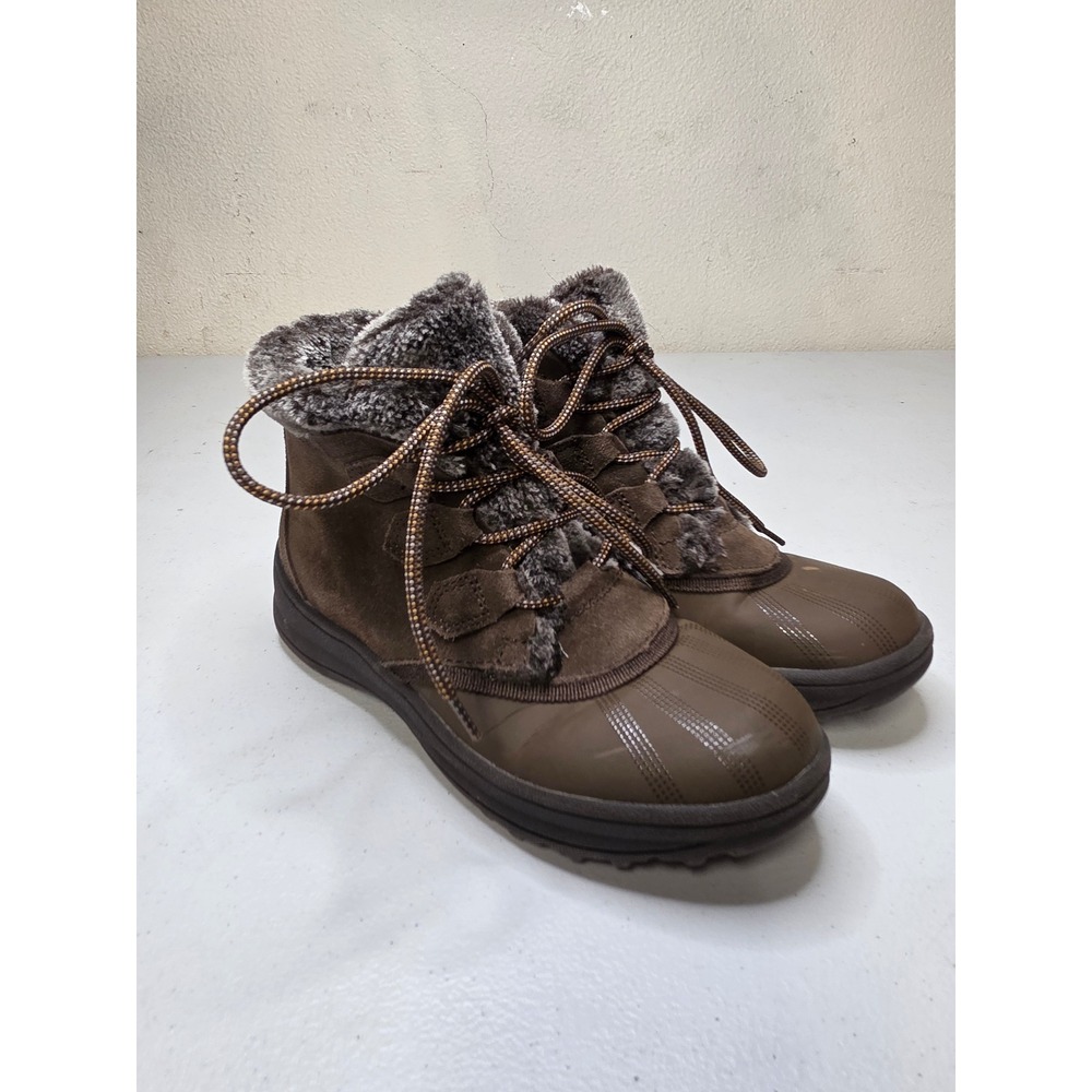 Baretraps Augustina Brown Faux Fur Duck Boots Womens 5M